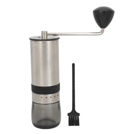 Manual Coffee Grinder Stainless Steel Ceramic CNC Portable Hand Coffee Bean Mill with Wooden Handle for Home Drip Coffee French Press