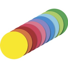 Heyda 204875610 Folding Sheets Round Plain Diameter 10 cm 10 Assorted Colours