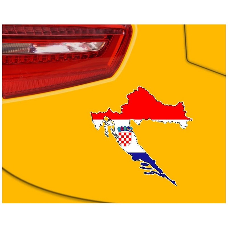 Croatia Car Sticker Sticker In National Colours