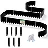 19.7Ft.Galvanized Steel Landscape Edging(6-Pack)-6"x39.4" Metal Garden Edging,7 Clips&Gloves,Hammer-in,No Dig,Rustproof,for Landscaping,Tree