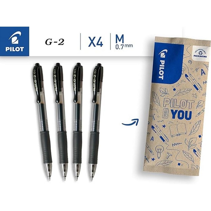 PILOT G2-7 Gel Pen Set of 4
