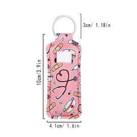 COOKOOKY Chapstick Holder Keychain Cute Lip Balm Keychain Holder with Clip (Hospital#03)