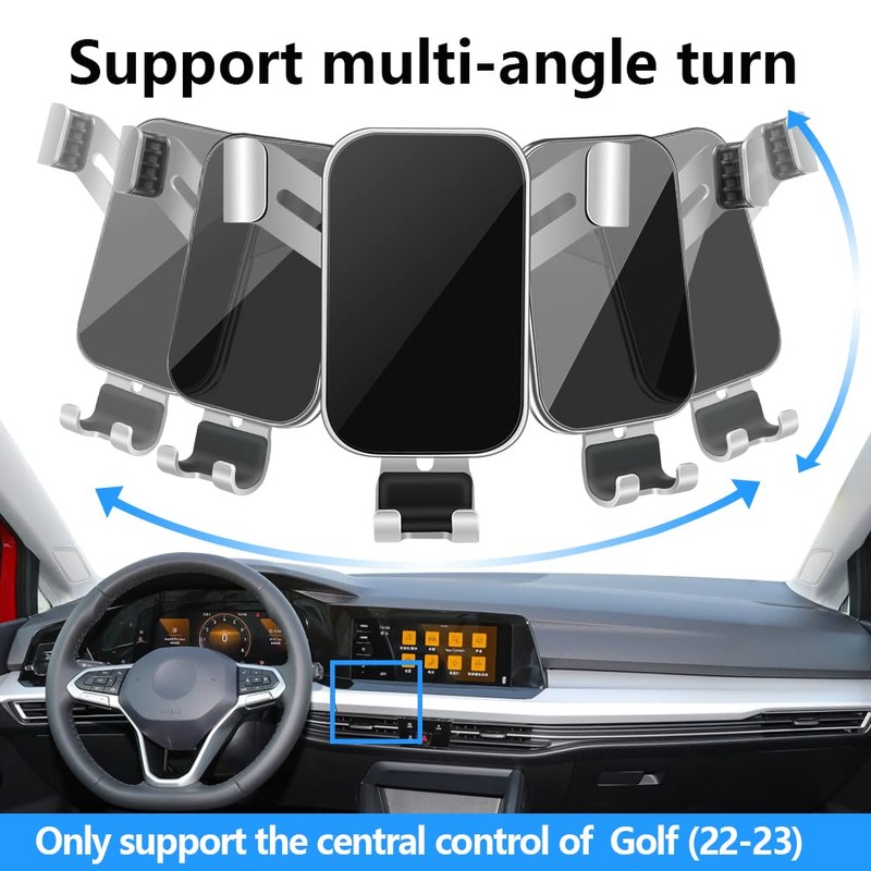 LUNQIN Car Phone Holder for Volkswagen Golf GTI 2022 2023