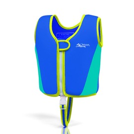 OMYAFL Toddler Swim Vest Kids Floaties Boys Girls Swim Float Jacket Buoyancy Swimwear (Blue/Aqua, Large(4-6yrs/45-60lbs))