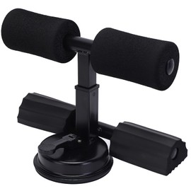 Sit up Exercise Equipment for Home Workouts,Sit Up Bar for Floor with Foot Holder,Abs Workout Equipment,Sit Up Assistant Device,Ab Crunch Machine,Sit up Foot Anchor with Rubber Suction Cup,Black