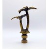 Lite Accents Lamp Finial-COCONUT PALM TREE-Aged Brass Finish, Highly detailed
