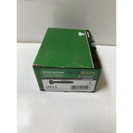 Hillman Deck Bolts 1/4 X 3 Exterior Lag Screws 25 Qty Black Finish 7/16” Wrench