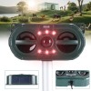 Repelente de animales ultrasónico solar para gatos, ardillas, ciervos, mapaches