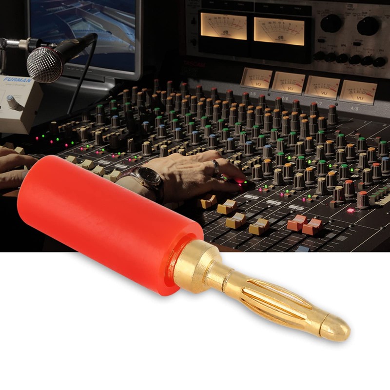 Duokon 2 mm Mixed Colours Banana Plug, Gold-Plated Musical Speaker