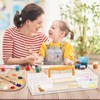 Vowcarol Paint Brush Case Portable, Long Paint Brush Storage Box,