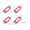TOYMYTOY Name Badge Keychains, Red, Pack of 50