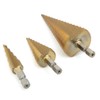 3Pcs Step Cone Drill Bit 6.35mm Hex Shank High Speed