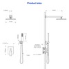 Dcolora 10 In. Rainfall Shower System with Handheld, Matte Black