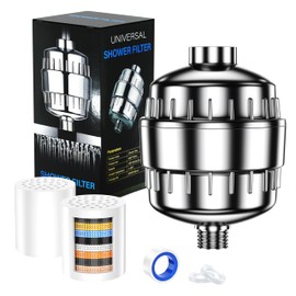 Arayuu 2 Pack Shower Filter Replacement Cartridge, 25 Stage Shower Head Filter Refill Cartridge, for Hard Water Chlorine Heavy Metal Impurity,Fit Any Similar Design Shower Water Filter