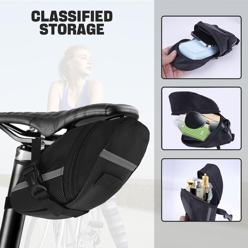 TOPBELIEF Bicycle Saddle Bag, Bicycle Tool Bag, Bicycle Saddle Bag