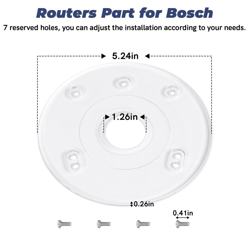 PR110 Palm Router Subbase, Router Base Plate with Screws for