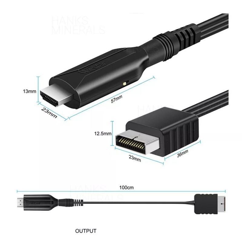 Hanks Minerals Converter PS2 To HDMI HD 1080P Cable AV