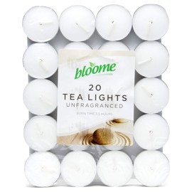 Tea Lights CandlesPack of 20 by Bloome lasts upto 2.5 hours