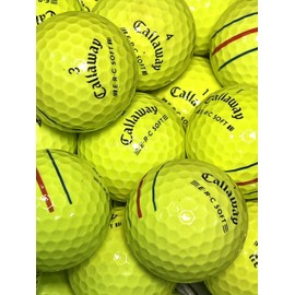 Golf Ball House…12 ERC-Soft Golf Balls for Callaway/Yellow/Near Mint (AAAA) / Used-Recycled w/Mesh Bag