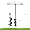 LONGRUNNEW Heavy-Duty T-Shaped Hand Drill Auger Post Hole Digger with