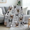 REETOOK French Bulldog Blanket Soft Flannel Warm Throw, Unique French