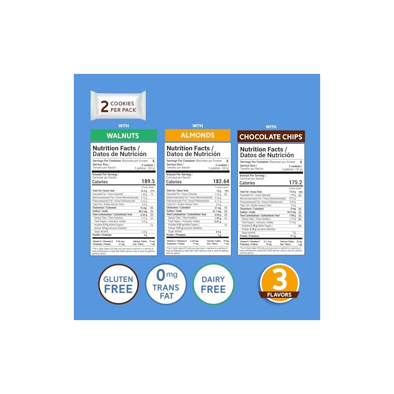 Taifeld's KETO COOKIES, 3 Flavor pack, 54 Cookies, Healthy, BEST