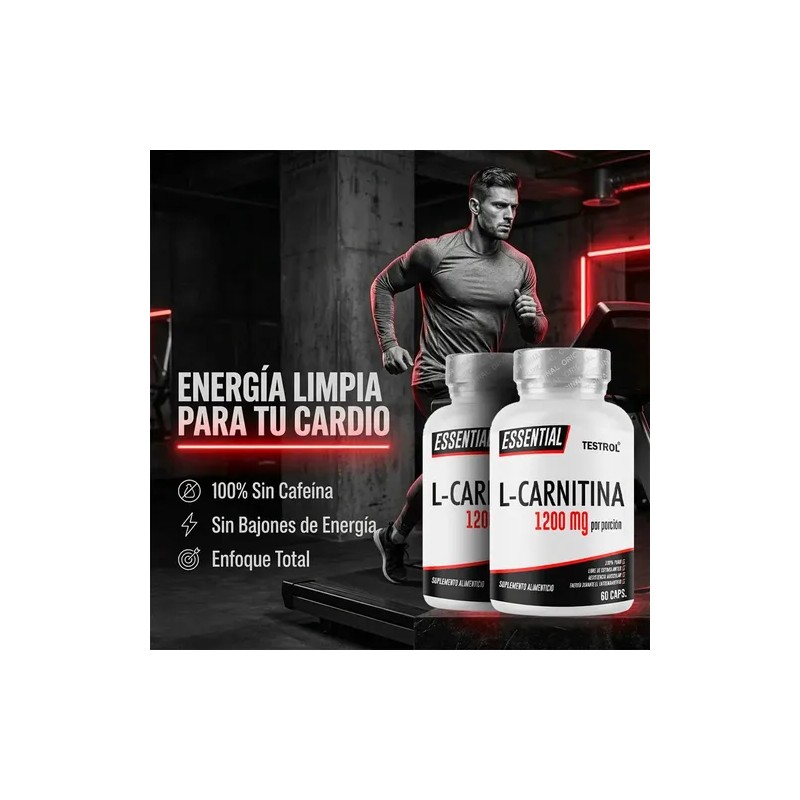 L Carnitina 1200 mg L-Carnitine Tartrate Supplement, 60 Capsules