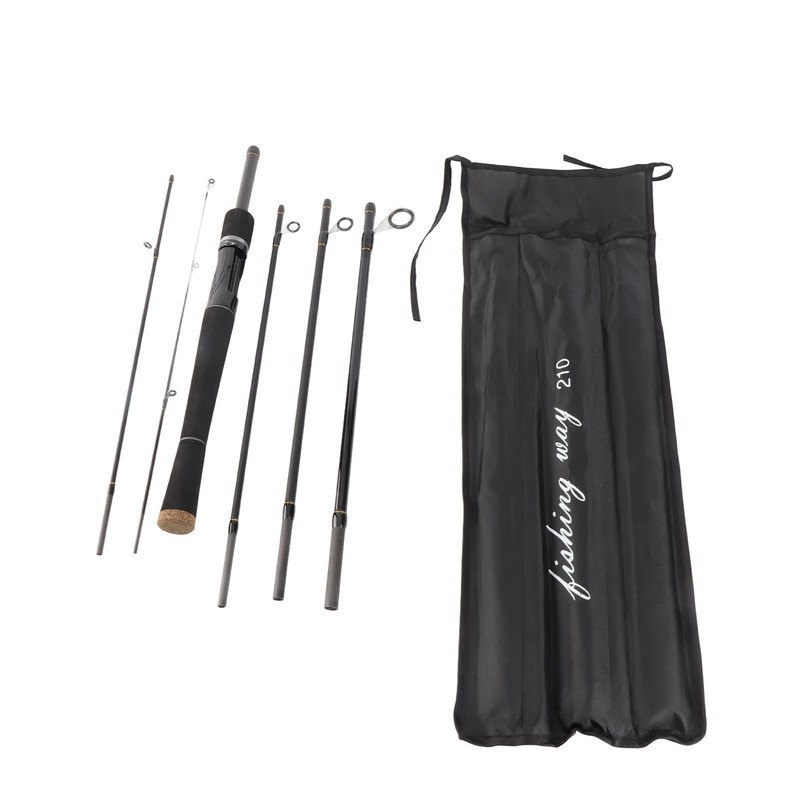 6.9ft Fishing Rod Portable 6 Sections Carbon Fiber Lightweight Fishing