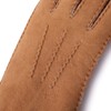 Harssidanzar Leather Mens Glove,Suede Lambskin Shearling Fur Cuff Thick Wool