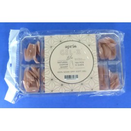 Apres Gel-X Neutrals Sculpted Lila Coffin Short Tips 150Pcs - 11 Sizes