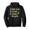 Bun Hair, Jesus, Coffee Pullover Hoodie