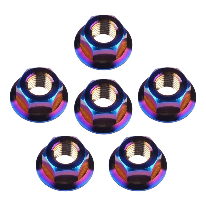 Ruifu 6pcs Titanium Alloy M10 x 1.0 1.25 1.5mm Hex
