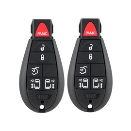 2PCS Keyless Entry Remote Key for Chrysler Town and Country 2008 2009 2010 2011 2012 2013 2014 2015 2016 Dodge Grand Caravan 2017 2018 2019 2020 Remote Fob Replacement FCC ID: IYZ-C01C / M3N5WY783X