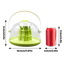 Round Transparent Snail Terrarium Kit, Portable Plastic Habitat with Air Vents & Removable Base, Breeding Box for Snails, Beetles, Spiders, Ladybugs & Small Insects