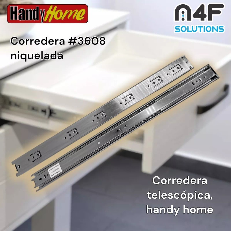 Handyhome Corredera Cajón Handy Home 60cm X 4.5cm 1paquete 2pz
