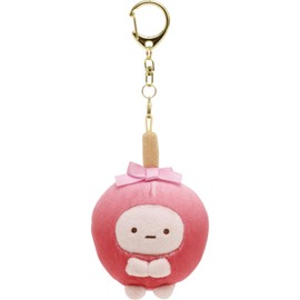 San-X Sumikko Gurashi Ennichi Hanging Plush, Tapioka (Pink), MO12101, H 3.3 x W 2.4 x D 2.0 inches (8.5 x 6 x 5 cm)