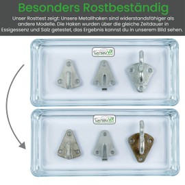 CARGO VA Intelligent Vehicle Accessories CargoVA - 20 Three-Hole Tarpaulin Hooks - Particularly Rust-Resistant Guy Hooks - Net Hooks, Perfect for Attaching Trailer Nets and Tarpaulins