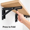 2-Pack 8 Inch Folding Shelf Brackets, Metal Wall Mounted Locking