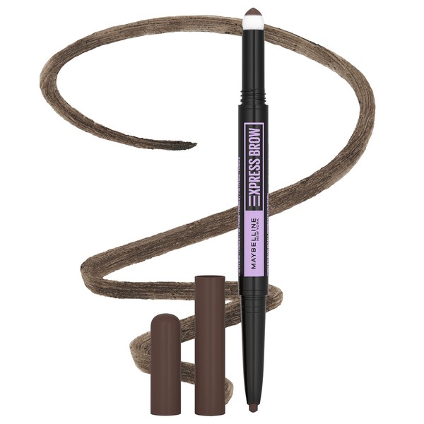 Maybelline New York Maybelline Express Brow 2-in-1 Pencil and Powder, Deep Brown, Deep Brown 0.61 Grams, 0.61 grams