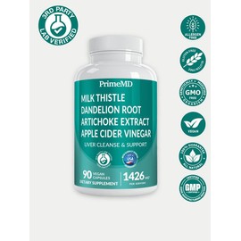 32-in-1 Liver Supplement with Milk Thistle and Dandelion Root - Liver Detox and Cleanse with Artichoke Extract and Beetroot Powder for Liver Health Support:_Pack of 1