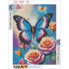 GDYEEH DIY 5D Butterfly Diamond Art Kits, Roses Flowers Round
