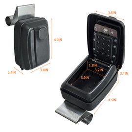 SUGOOE Car Lock Box, Car Window Punch Button Lock Box, Portable Key Storage for Keys, Credit Cards and Cash