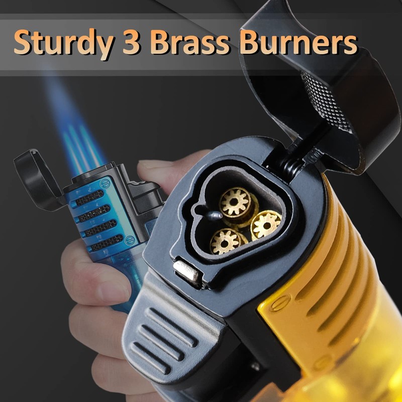 Zoocura Torch Lighter 2 Pack Triple Jet Flame Butane Torch