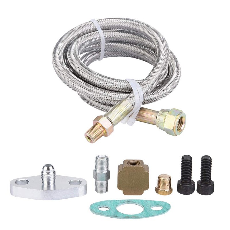Turbo Line Kit, 36inch Turbo Oil feed pipe Return Drain