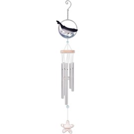 Sunset Vista Designs Wind Chimes for Outside Garden Décor Coastal Wind Chime, 40", Whale