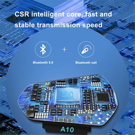 OBEST Motorcycle Helmet Headset, Bluetooth Motorcycle Helmet with Hands-Free Kit and Intelligent Voice System for Driving in the Snow