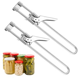 2 Pcs Manual Can Openers, Adjustable Jar Can Openers, Easy Open Stainless Steel Jar Opener, Non-Slip Kitchen Gadget Bottle Opener Gripper Tool for Seniors Women