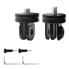 NKSRCP Tripod Mount Adapter,Aluminum Mount Adapter & 1/4"-20 Adapter Screw Head Camera Mount, Tripod Conversion Adapter for Insta 360 X4 X3 X2 X, DJI Pocket 2, Go Pro Camera Accessories