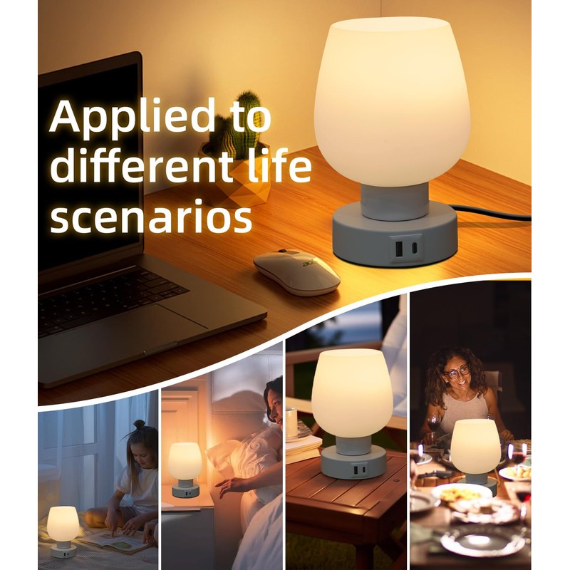 Zaxiva Touch Tischlampe Tragbare Moderne Nachtlicht für Schlafzimmer Kinder Lesen