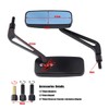 BREDUXSER 8mm 10mm Motorcycle Rectangle Rear View Side Mirrors compatible
